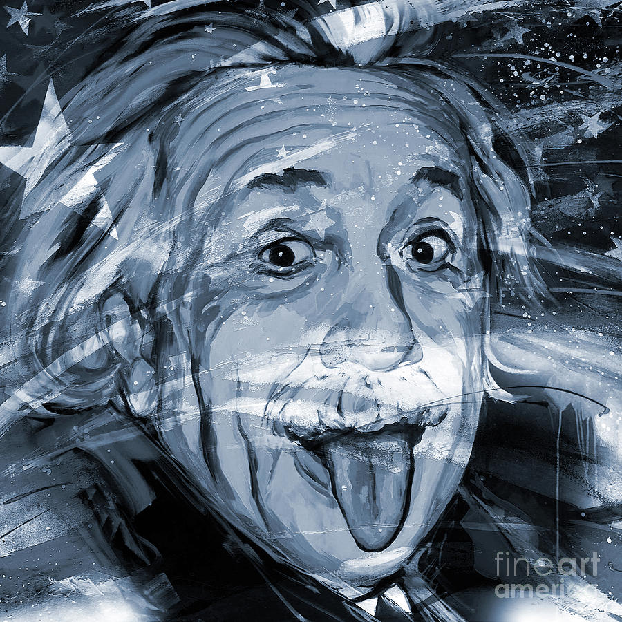 Albert Einstein 87U Painting by Gull G