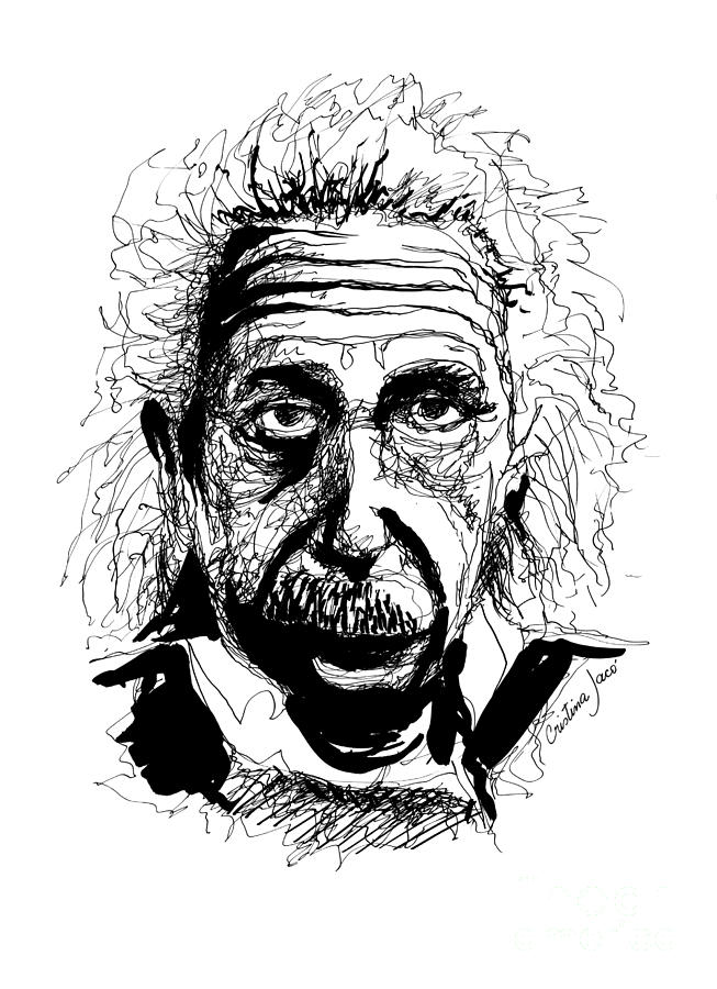 einstein clipart black and white hen