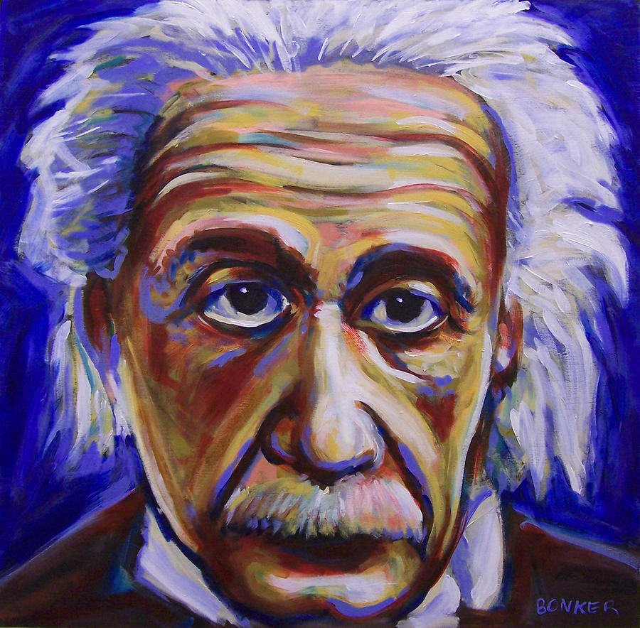 Albert Einstein Painting by Buffalo Bonker