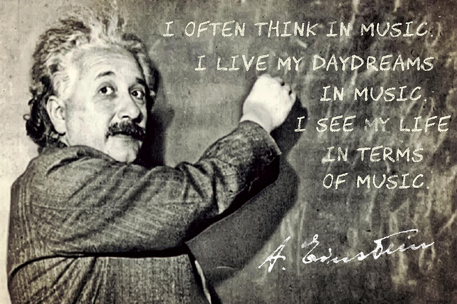 Albert Einstein, Physicist who loved music Digital Art by Anthony Murphy