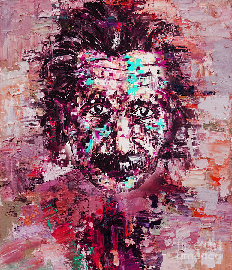 Albert Einstein Portrait 09I Painting by Gull G