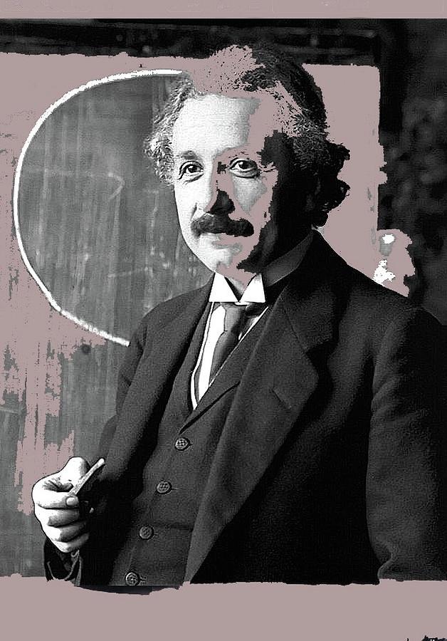 Albert Einstein portrait Berlin Germany 1921 color added 2015 Photograph by David Lee Guss