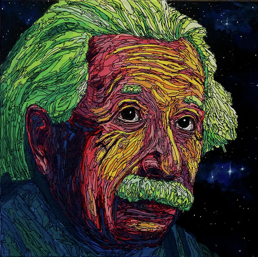 Albert Einstein Smoking Trippy