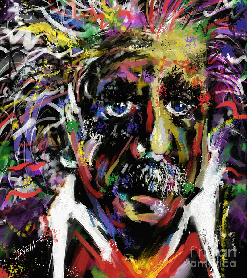 Albert Einstein, Science Mixed Media by Mark Tonelli