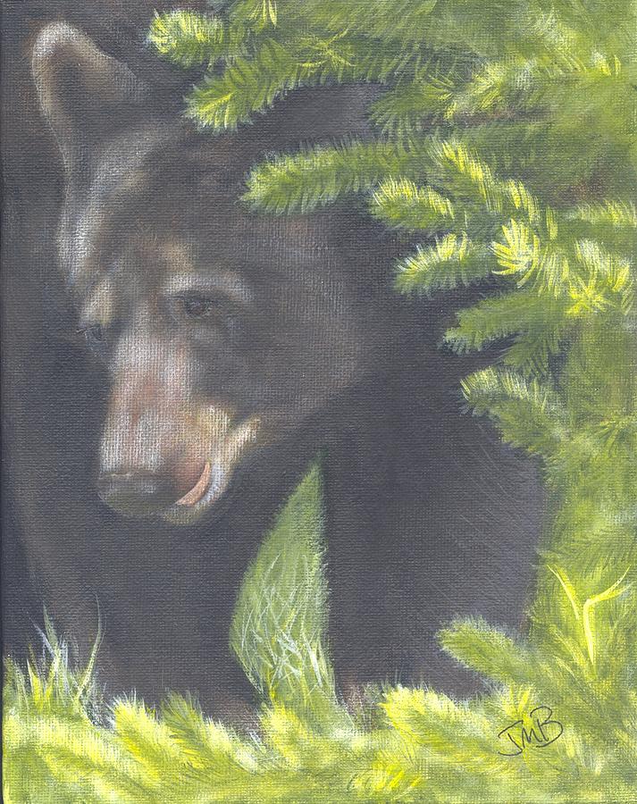Wildlife Painting - Alberta Bear by Janice M Booth