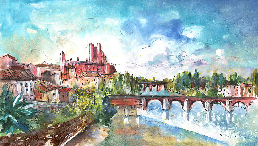 Albi Panoramic View Painting by Miki De Goodaboom
