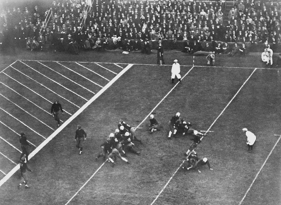 Boston Photograph - Albie Booth Kick Beats Harvard by Underwood Archives