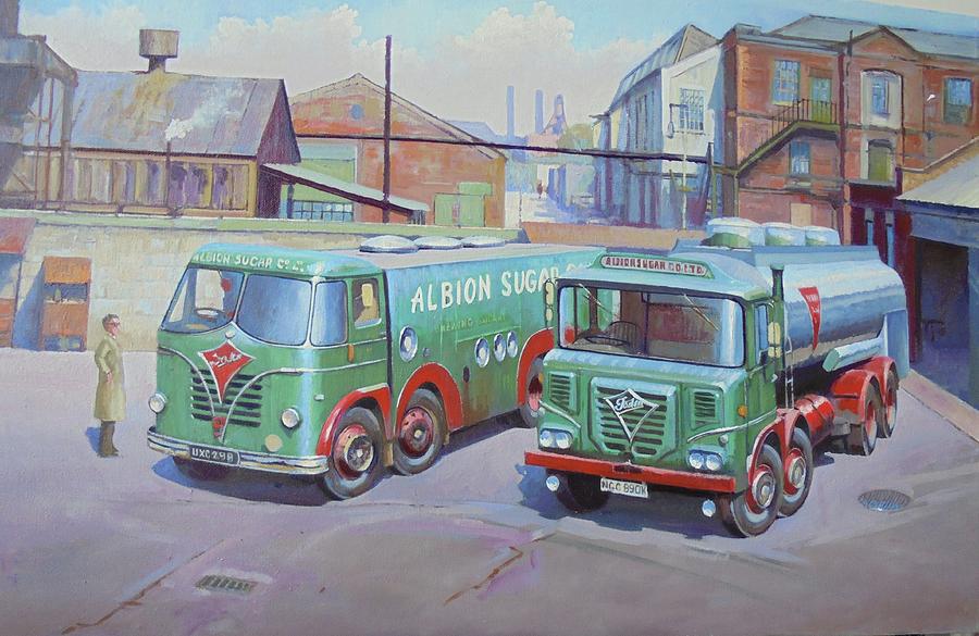Albion Sugar Fodens at Rochester Painting by Mike Jeffries