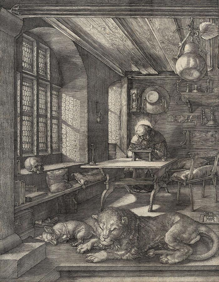 Albrecht Durer Saint Jerome in His Study Painting by Albrecht Durer ...