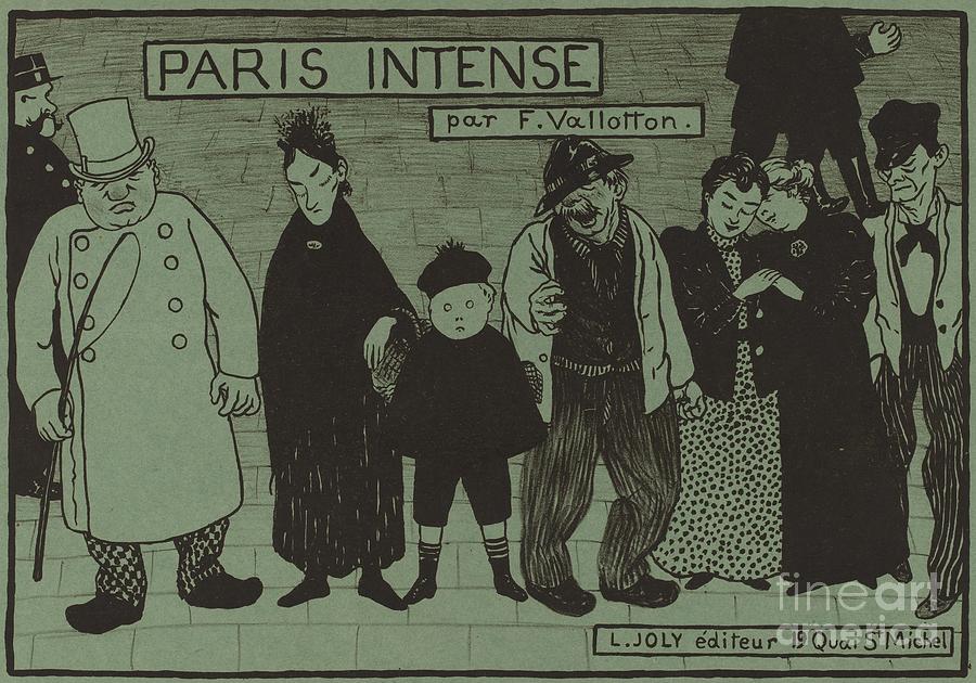 Album Cover For "paris Intense" Drawing by F?lix Vallotton