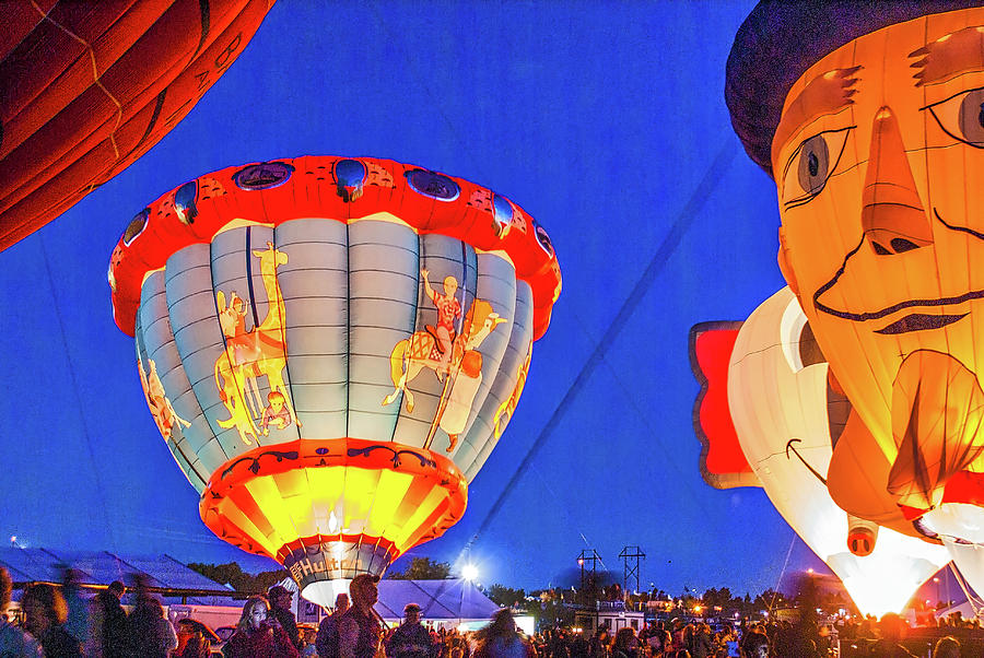  Albuquerque Balloon night glow event 4 Photograph by Donald Pash