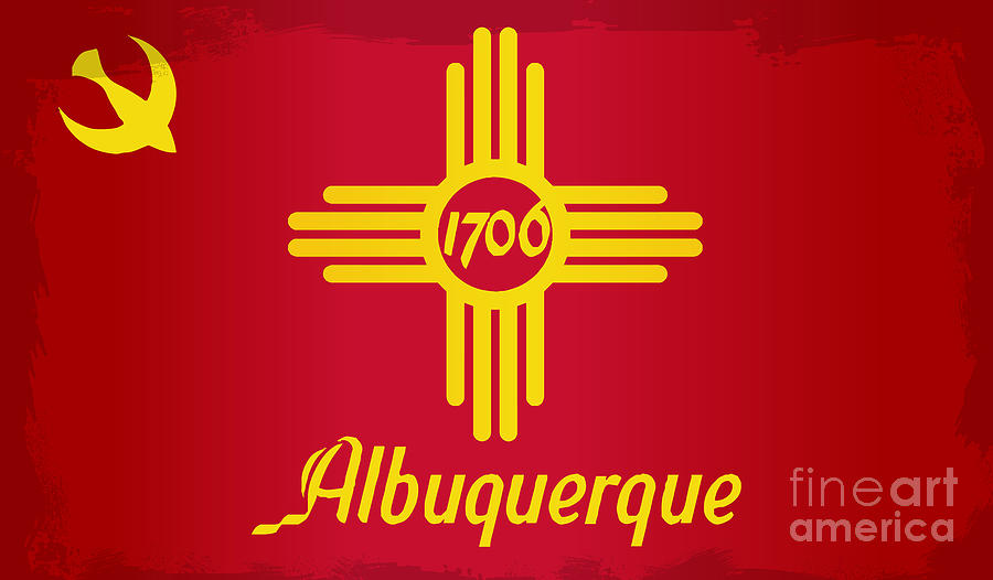 Albuquerque City Flag Digital Art by Bigalbaloo Stock - Fine Art America