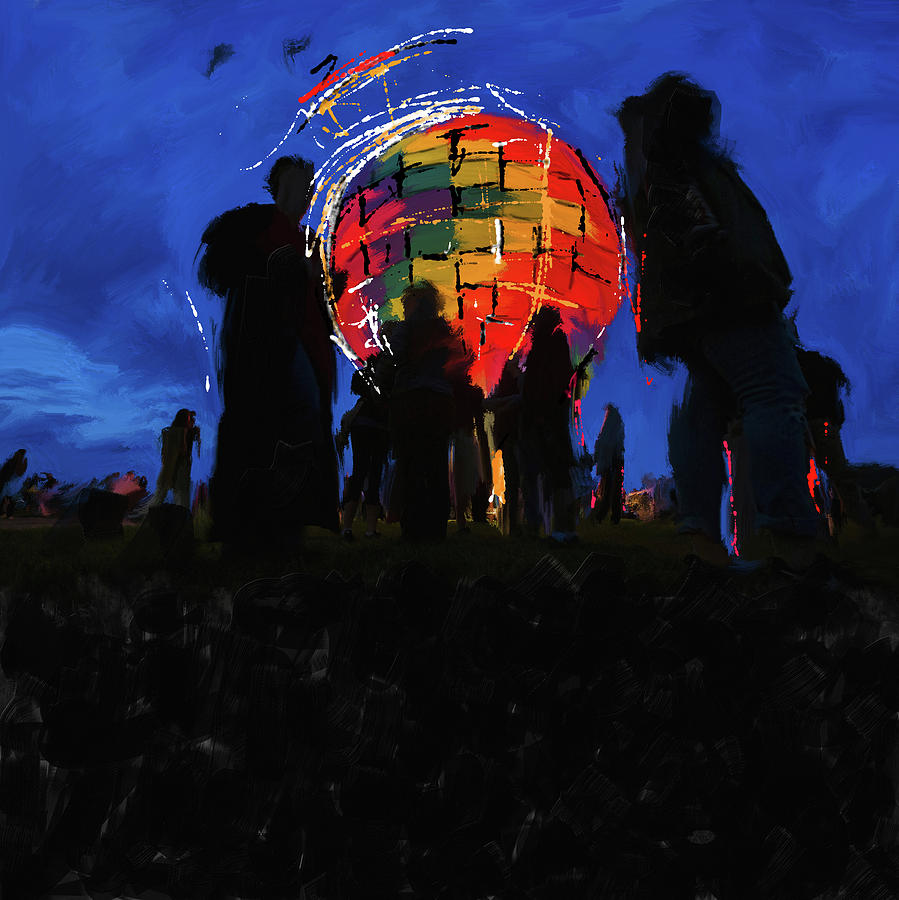 Albuquerque international balloon fiesta 251 1 Painting by Mawra Tahreem