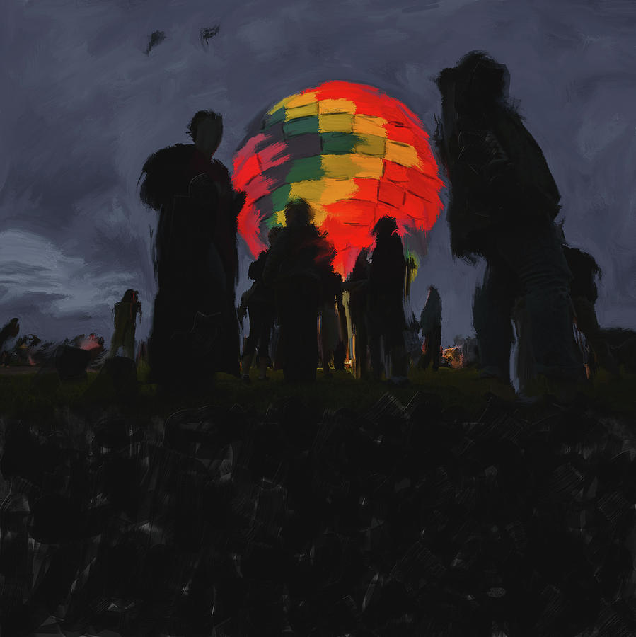 Albuquerque international balloon fiesta 251 2 Painting by Mawra Tahreem