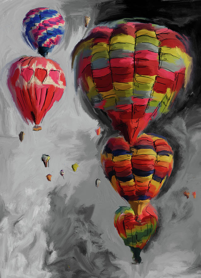 Albuquerque Painting - Albuquerque International Balloon Fiesta 4 255 4 by Mawra Tahreem