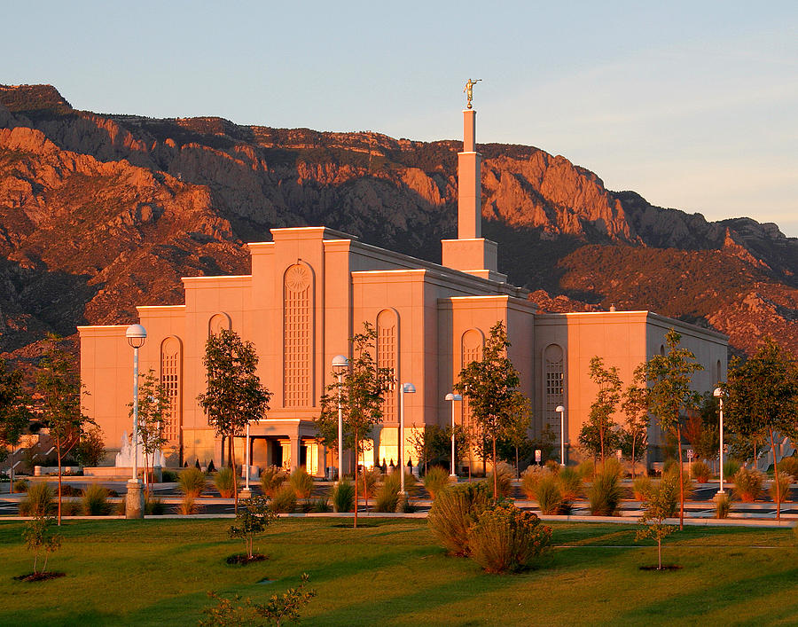 Albuquerque LDS Temple at Sunset 1 Photograph by Marie Leslie