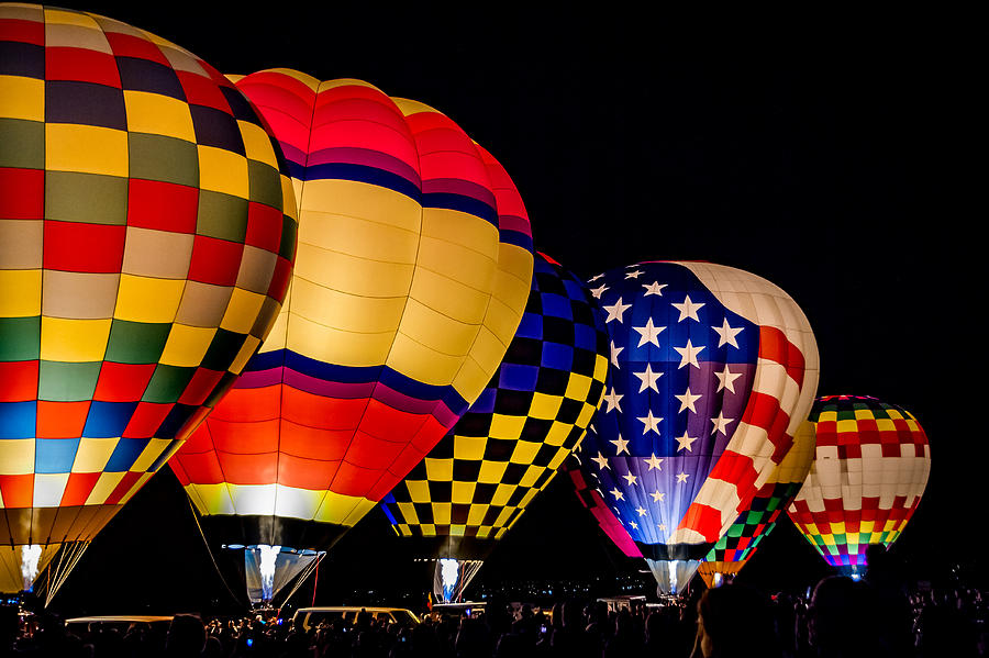 Albuquerque Night Glow Photograph by Ron Pate