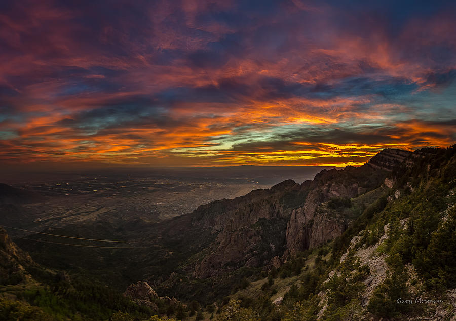 Sunset Photograph - Albuquerque Overlook by Gary Mosman