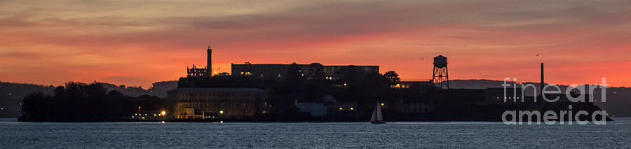 Alcatraz Island at Sunset Photograph by David Oppenheimer