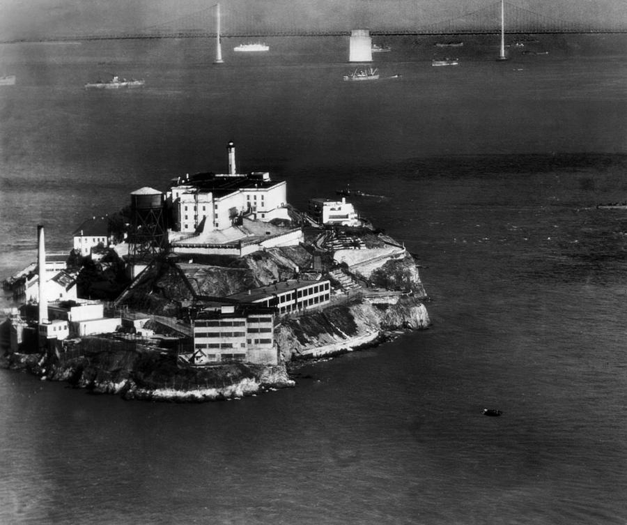 Alcatraz Island, San Francisco, While Photograph by Everett
