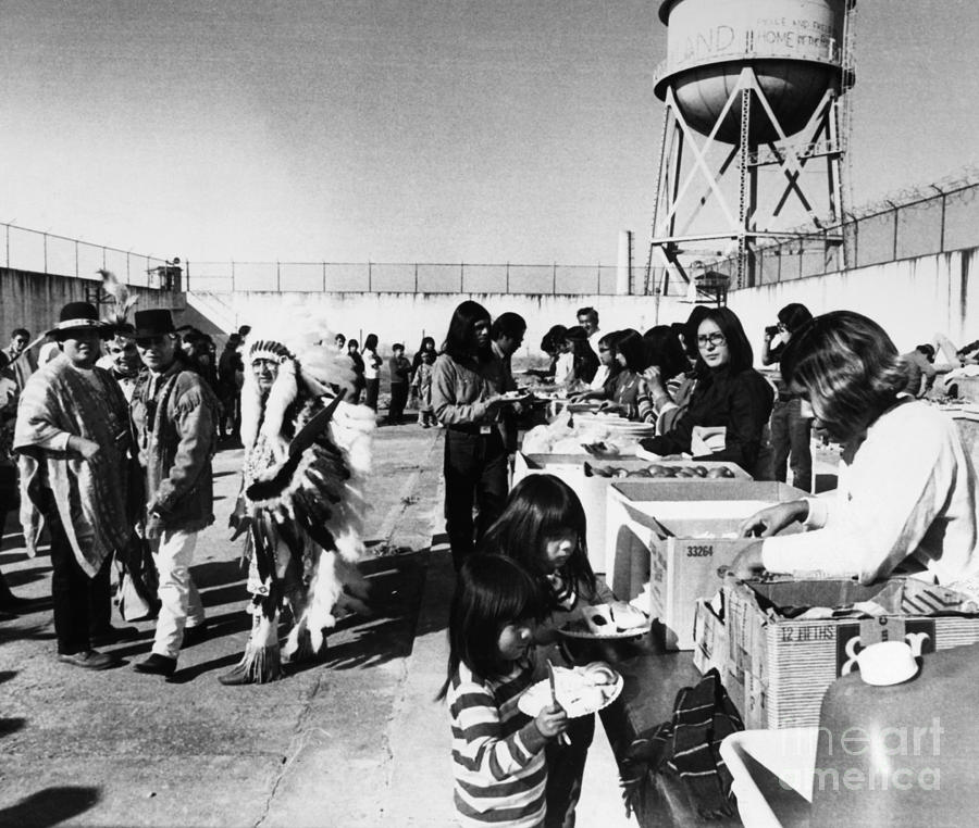 Alcatraz Occupation, 1969 Photograph by Granger
