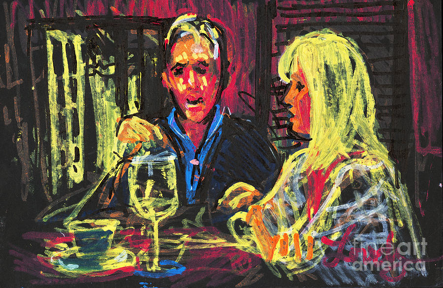 Alda at the Boarding House Bar Painting by Candace Lovely