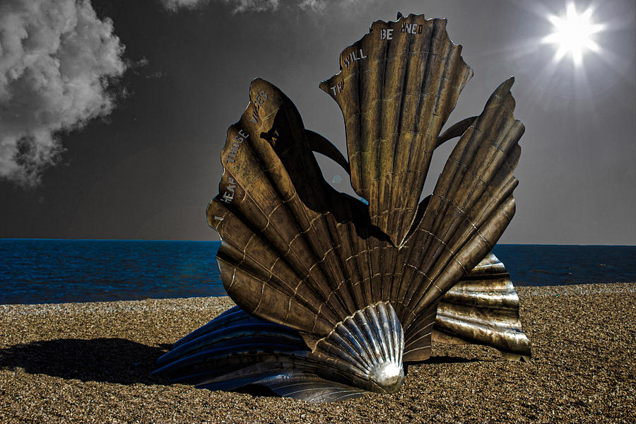 Aldeburgh Beach Shell Sculpture Photograph