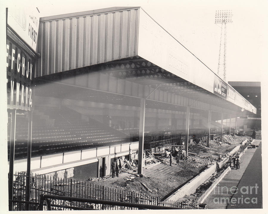 Aston Villa - Villa Park - BW - 1960s Photograph by Legendary Football Grounds