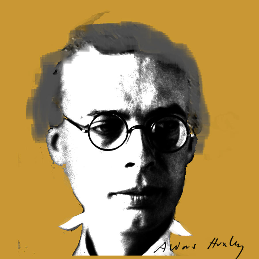 Aldous Huxley Digital Art by Asok Mukhopadhyay