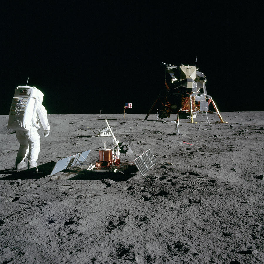 Aldrin Looks Back at Tranquility Base  Photograph by Paul Fearn