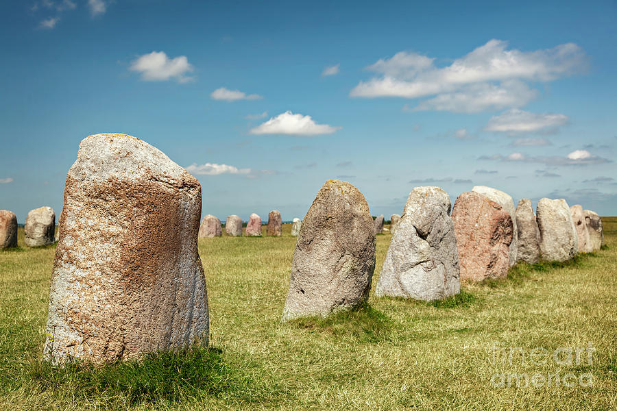 Ale standing stones Sweden Photograph by Sophie McAulay