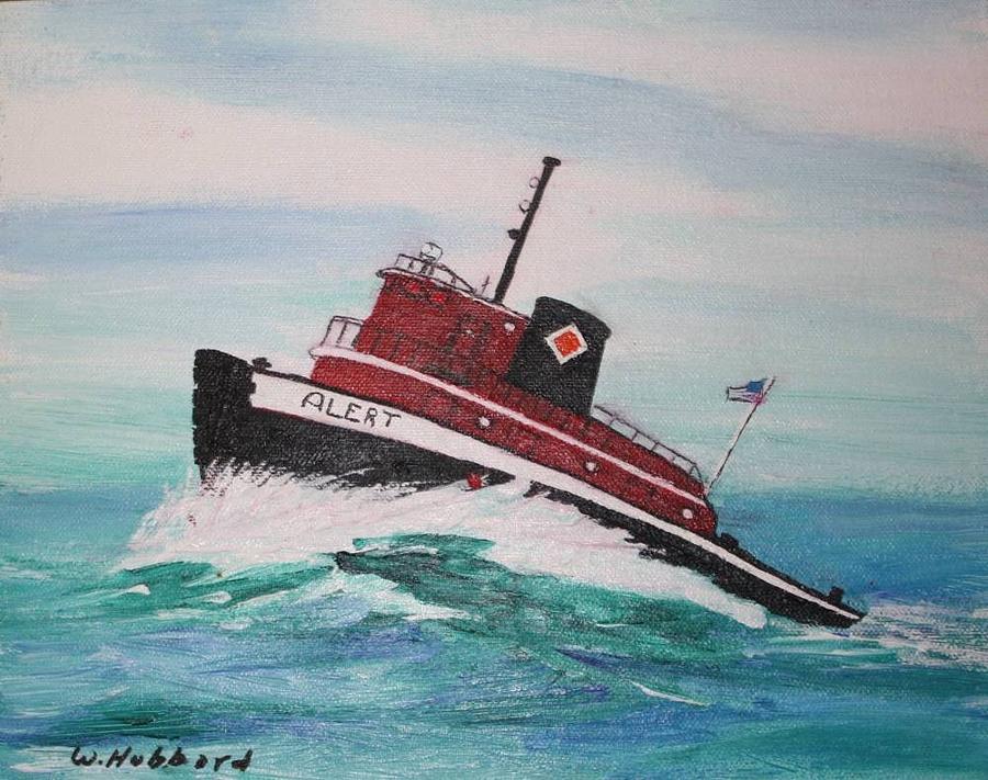 Boat Painting - Alert by Bill Hubbard