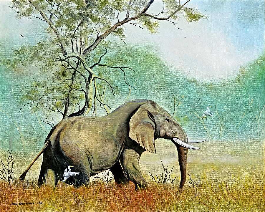 Wildlife Painting - Alert by Don Griffiths