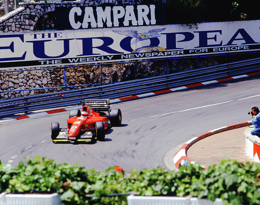 Alesi at 1994 Monaco Grand Prix Photograph by John Bowers