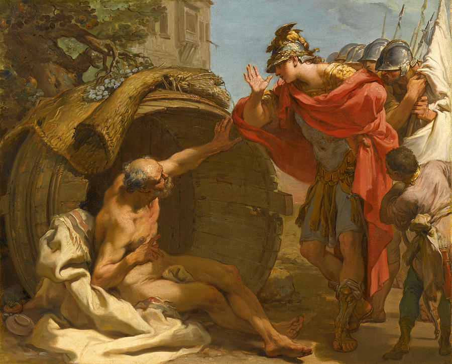 Alexander and Diogenes Painting by Gaetano Gandolfi