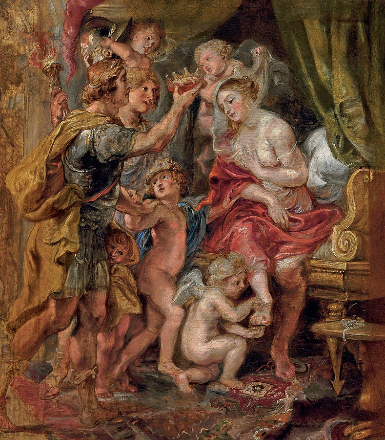 Alexander and Roxana Painting by Peter Paul Rubens