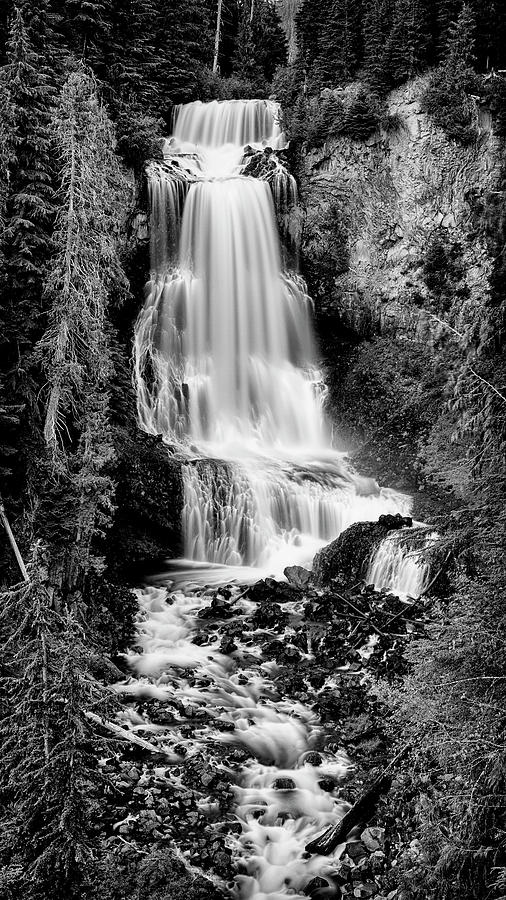 Alexander Falls - bw 2 Photograph by Stephen Stookey