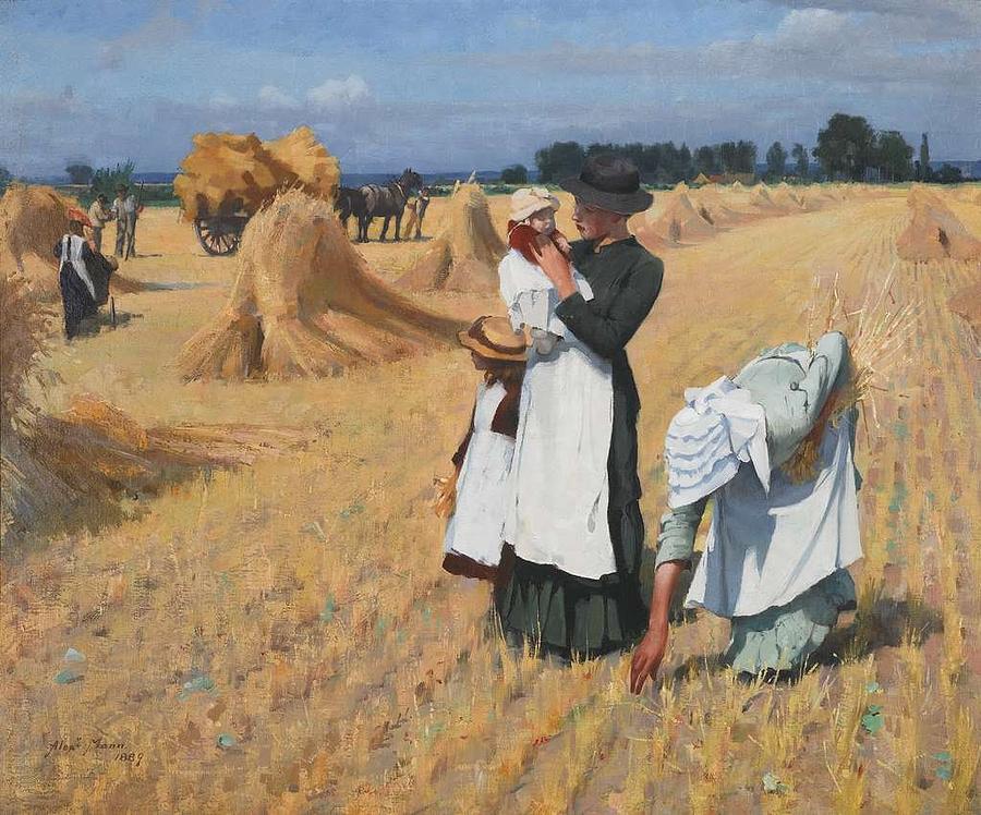 Alexander Mann - The Gleaners 1889 Painting by nAlexander Man - Fine ...