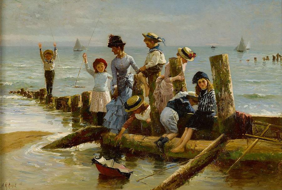 Man Painting - Alexander Mark Rossi - Holiday at the Pier by Artistic Panda Man Painting - Alexander Mark Rossi - Holiday at the Pier by Artistic Panda