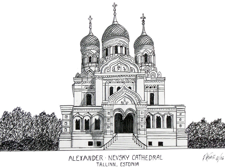 Alexander Nevsky Cathedral Drawing
