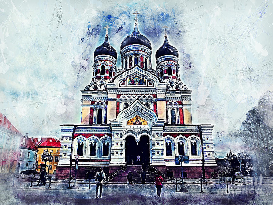 Alexander Nevsky Cathedral Painting by Justyna Jaszke JBJart