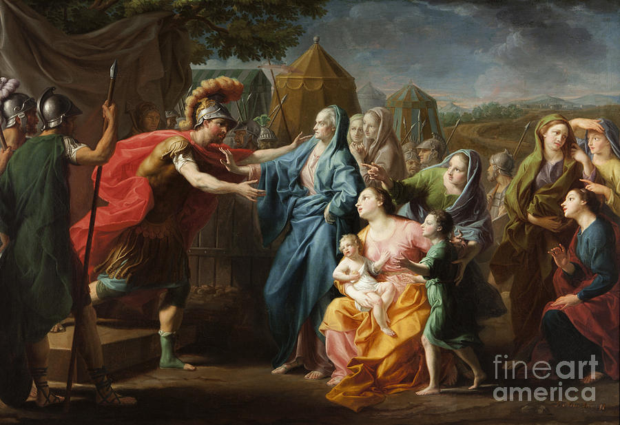 Alexander the Great Receiving the Family of Darius III Painting by MotionAge Designs