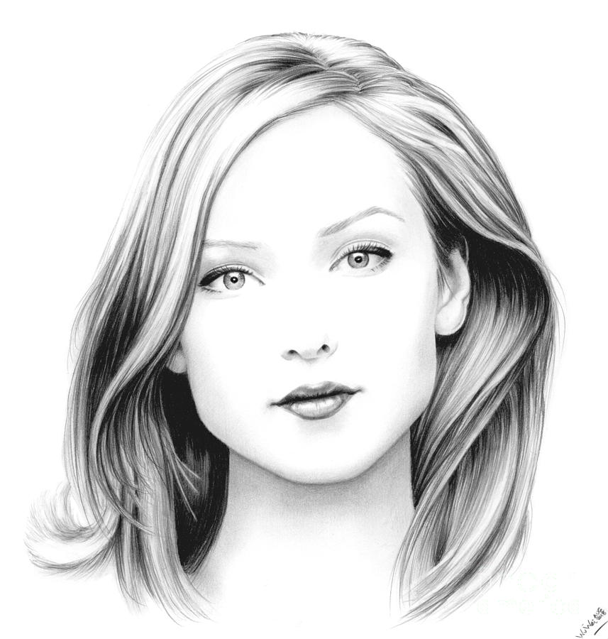 Alexandra Dowling Portrait Drawing By Wu Wei Pixels 3568