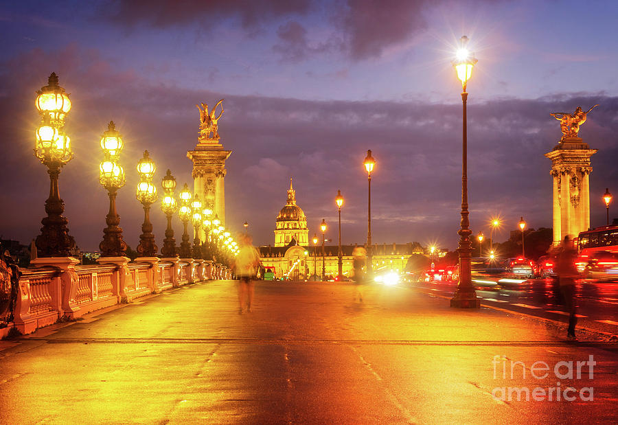 walking on Alexandre III Bridge Photograph by Anastasy Yarmolovich