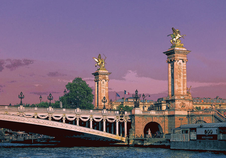 Alexandre III Bridge, Impressionistic Photograph by Gordon Beck