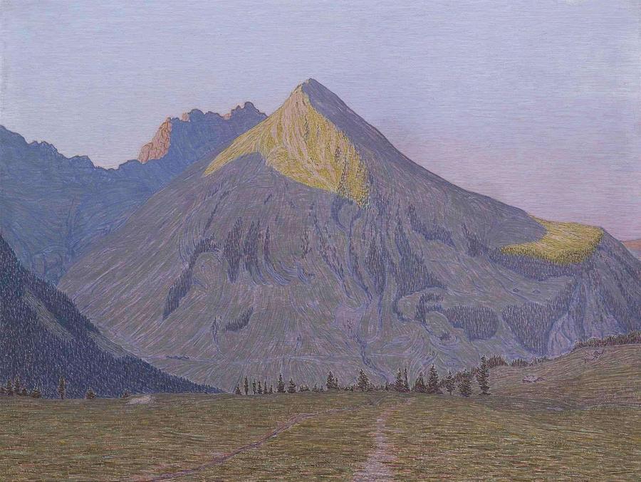 Nature Painting - Alexandre Perrier , Sun on the tops 1900 by Alexandre Prerrie Nature Painting - Alexandre Perrier , Sun on the tops 1900 by Alexandre Prerrie