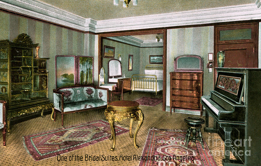 Alexandria Hotel Bridal Suite Los Angeles 1906-1915 Photograph by Sad Hill - Bizarre Los Angeles Archive