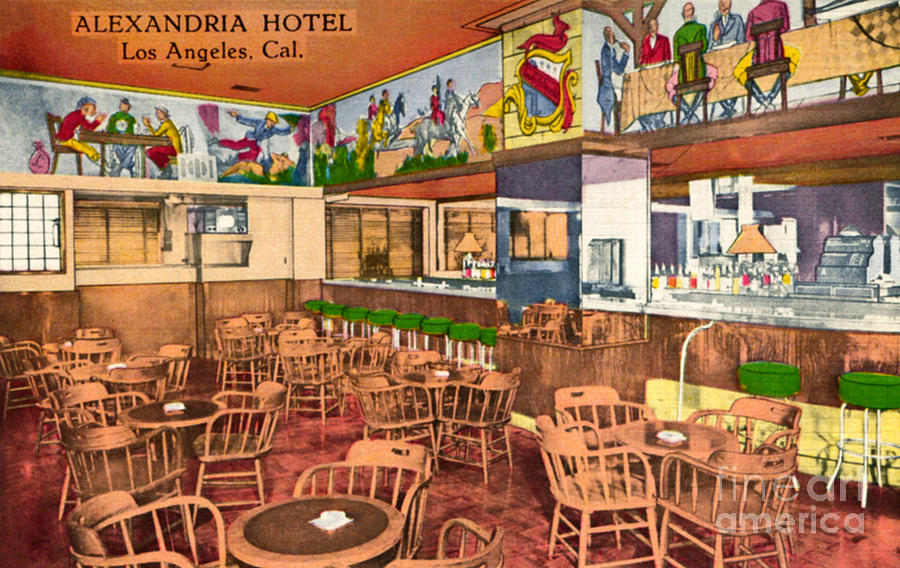 Alexandria Hotel Photograph - Alexandria Hotel Pompei Bar And Cocktail Lounge 1940s by Sad Hill - Bizarre Los Angeles Archive