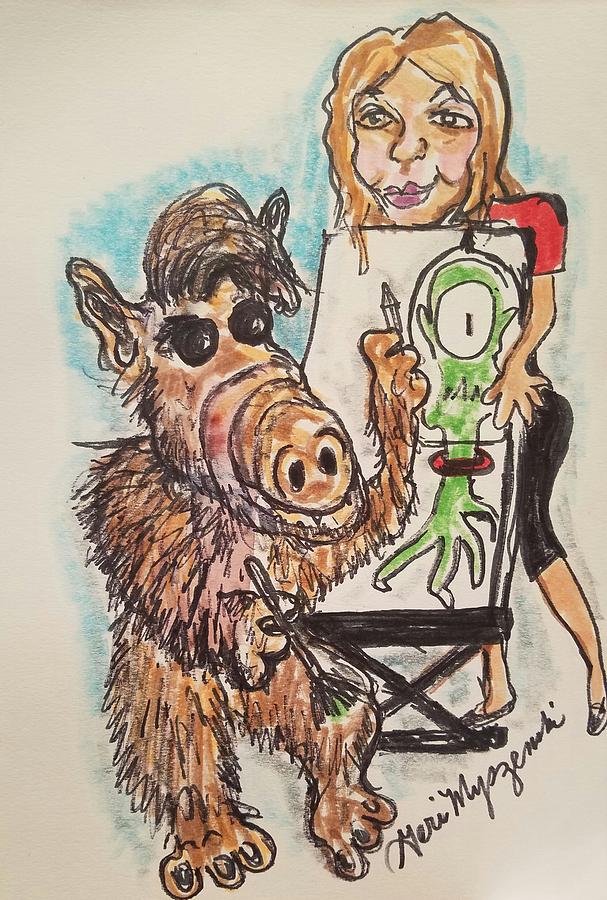 Alf Painting By Geraldine Myszenski Pixels