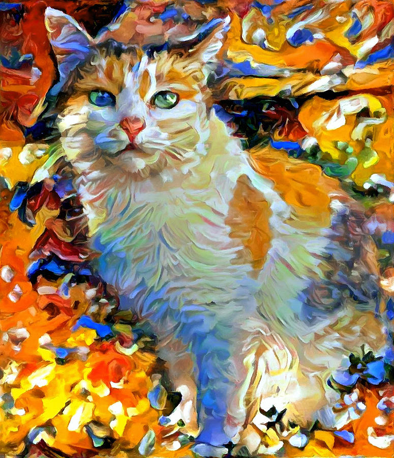 Alfa cat 2 Digital Art by Yury Malkov